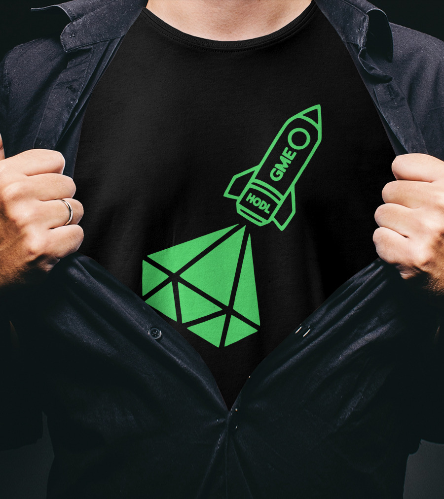 GME HODL Rocket To The Moon St. Patrick's Day Green T-Shirt