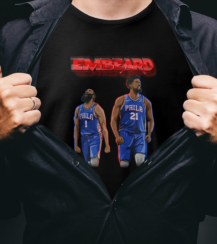 Embeard Philly Dynamic Duo Philadelphia 76ers Dsaraiyart Creator Spring T-Shirt
