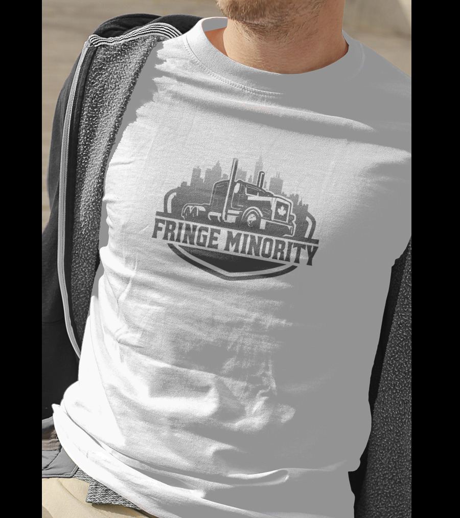 Fringe Minority Truck Cityscape Alexandra Lavoie Rebel News Store T-Shirt