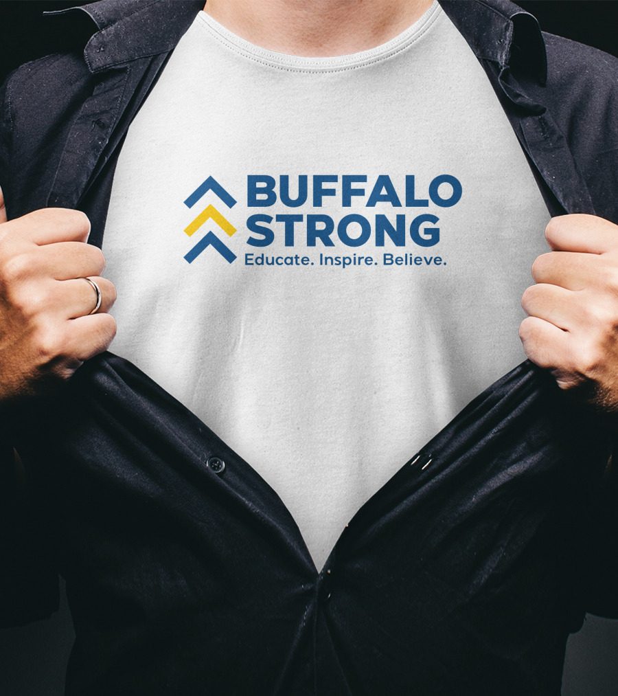 Buffalo Strong Educate Inspire Believe Down Syndrome 7 Wkbw Gigi's Playhouse T-Shirt