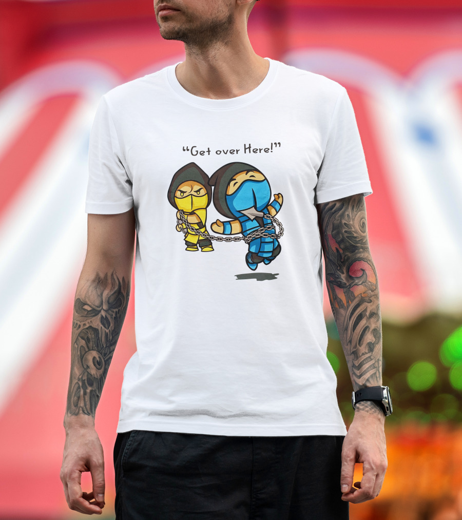 Mortal Kombat Scorpion Chibi Get Over Here The Krypt Classic Scene T-Shirt