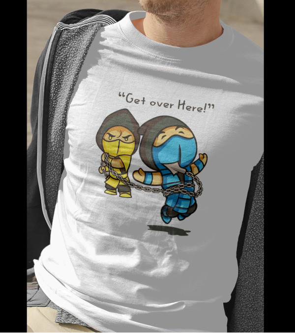 Mortal Kombat Scorpion Chibi Get Over Here The Krypt Classic Scene T-Shirt