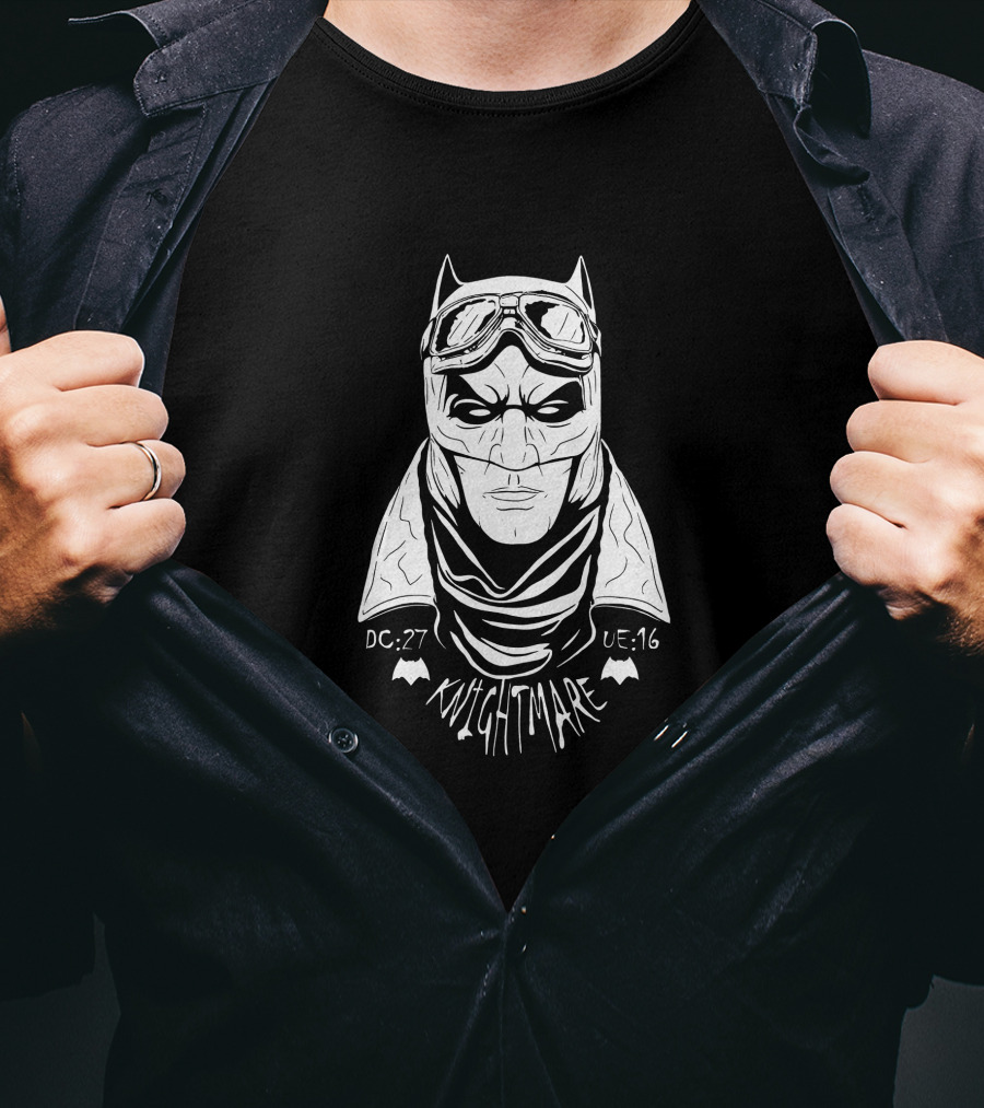 Knightmare Batfleck Movie Make DC:27 UE:16 Ink To The People Merch T-Shirt