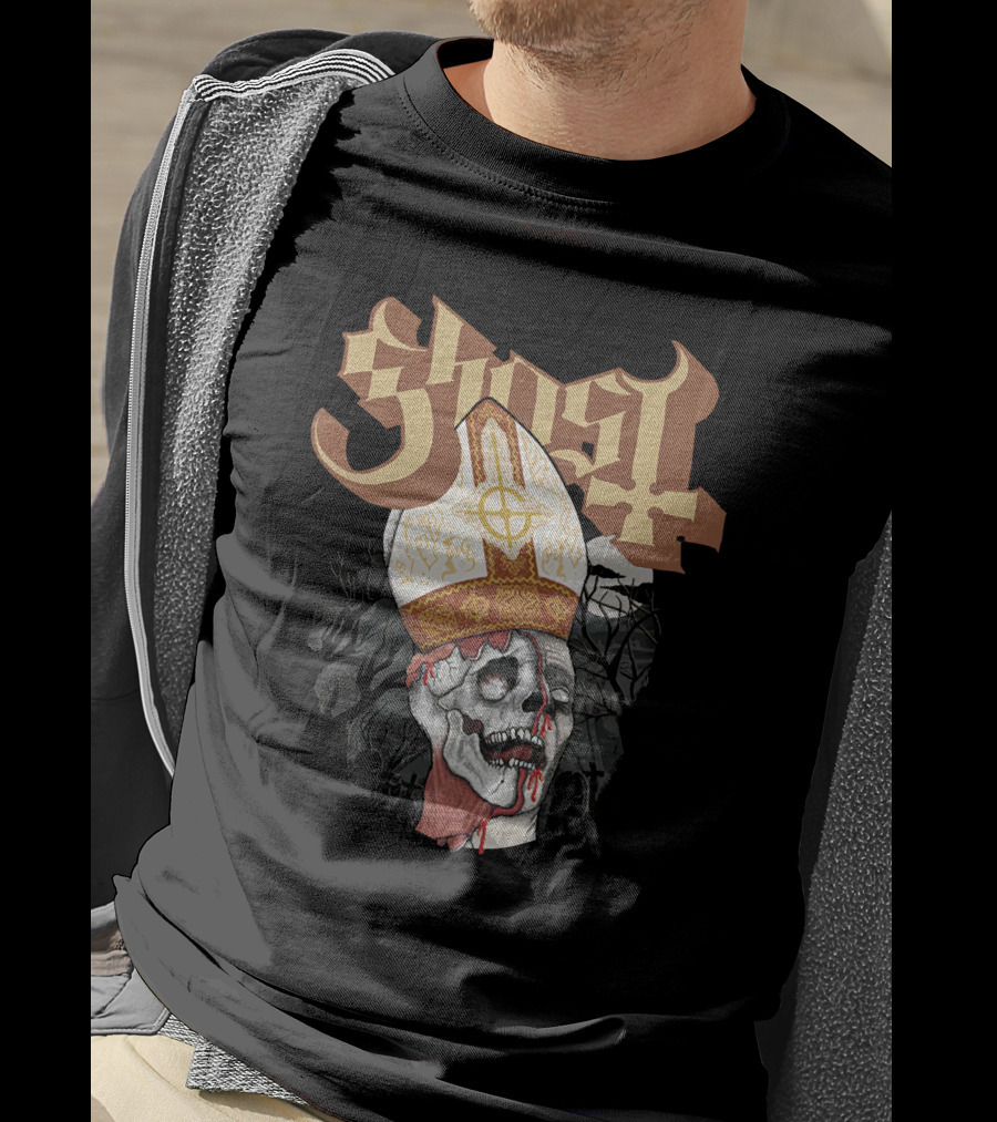 Ironender17 Ghost The Dead Are Alive Papal Zombie T-Shirt