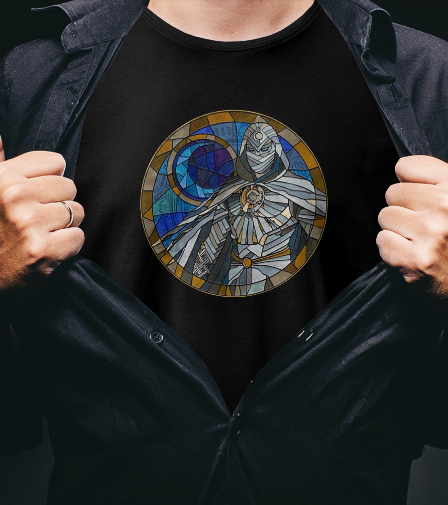 Disney Marvel Moon Knight Stained Glass Hottopic Moon T-Shirt