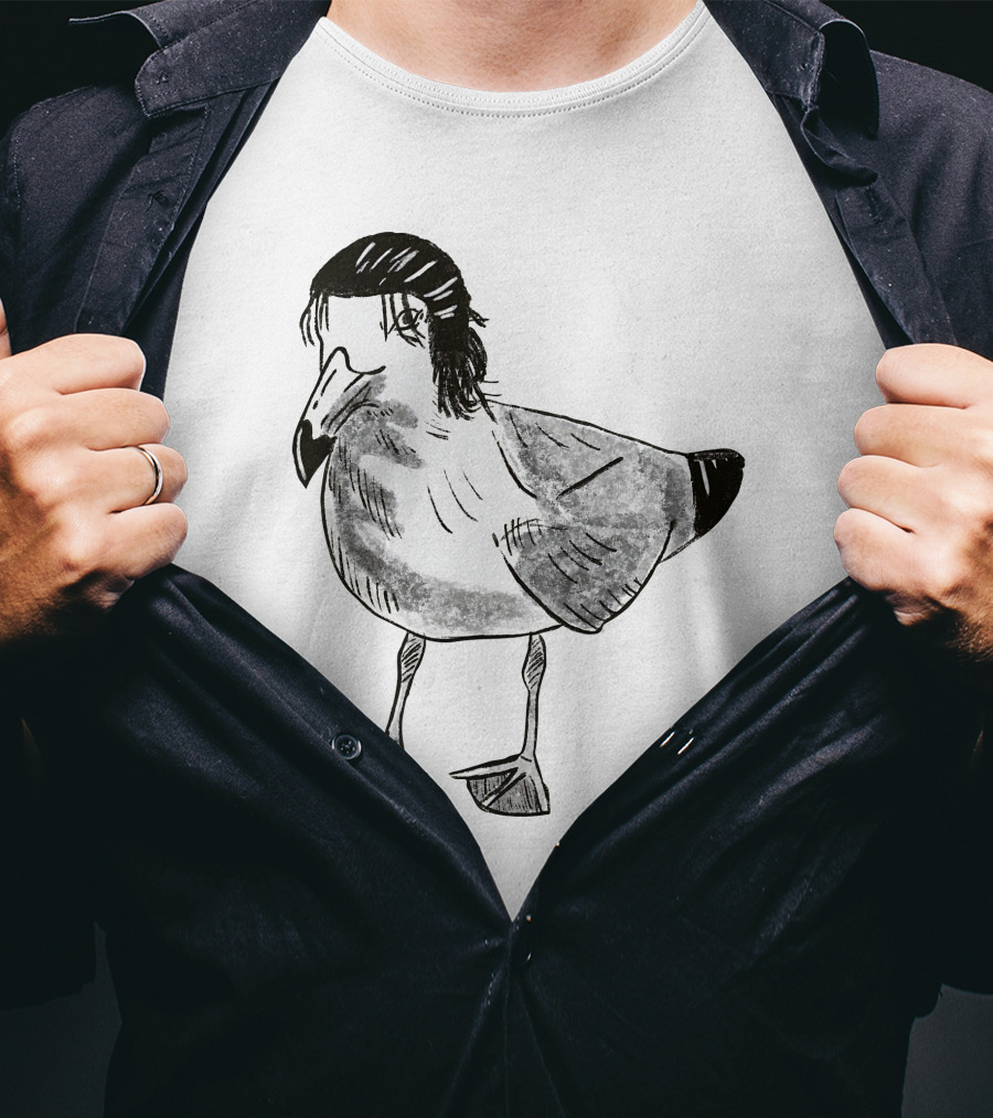 Eren Yeager Seagull Toast Guy Bird Anime Meme T-Shirt