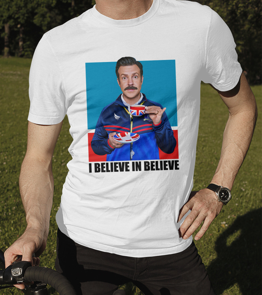 Ted Lasso I Believe In Believe Union Jack Coffee Cup T-Shirt