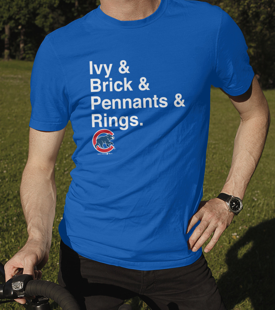 Ivy Brick Pennants Rings Cubs T-Shirt