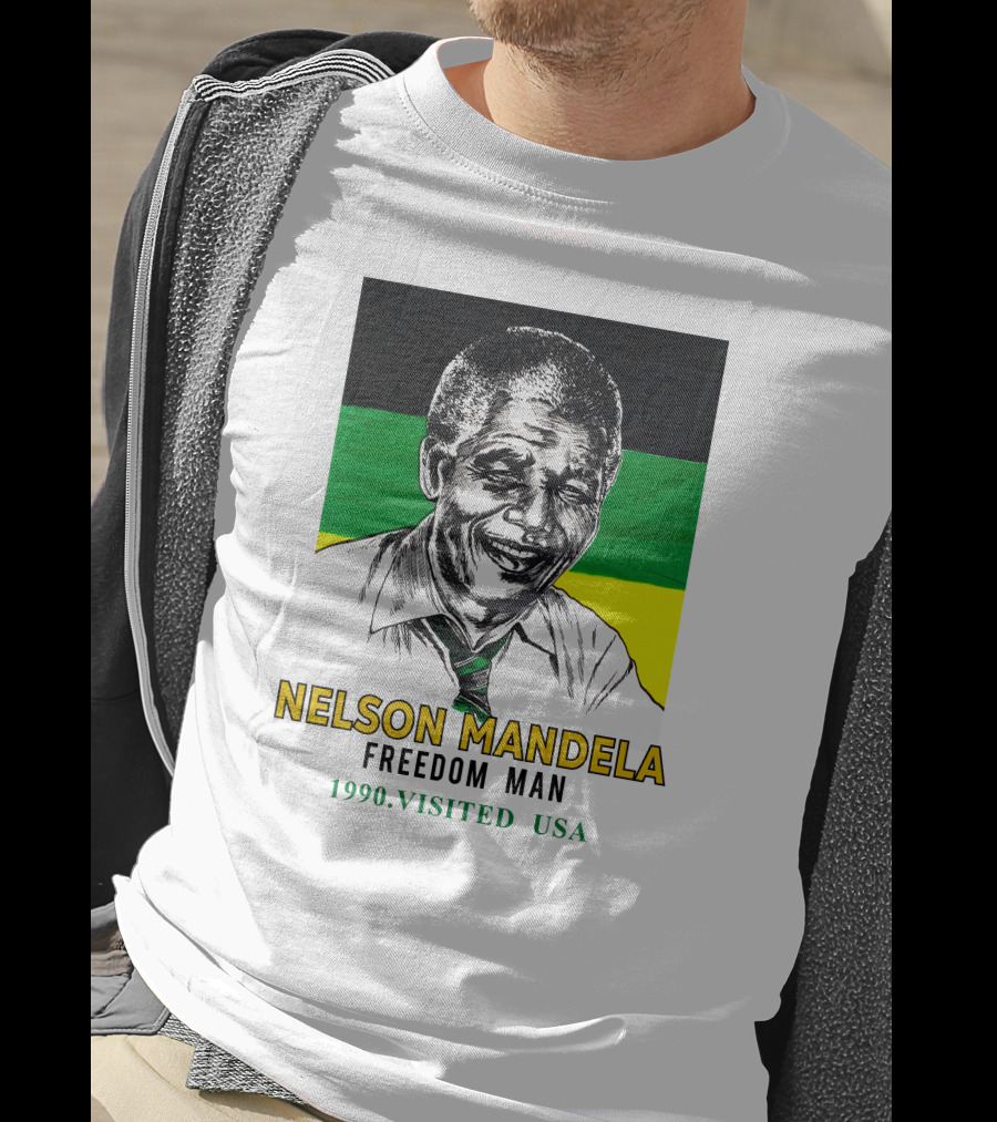 Jointcustodydc Nelson Mandela Freedom Man 1990 Visited USA T-Shirt