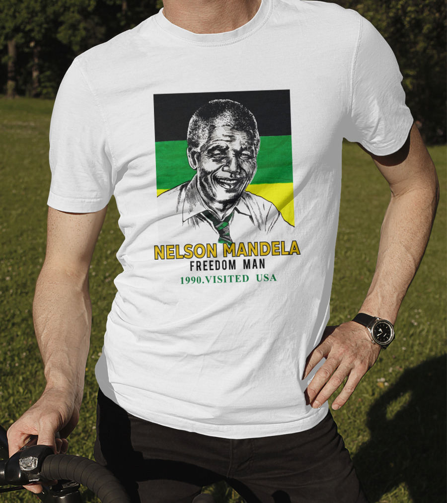 Jointcustodydc Nelson Mandela Freedom Man 1990 Visited USA T-Shirt