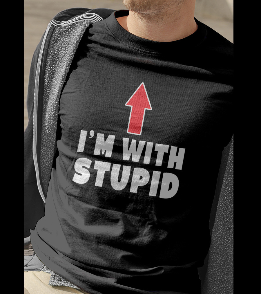 Fox Academy Bandcamp I'm With Stupid Arrow T-Shirt