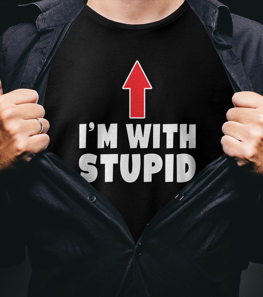 Fox Academy Bandcamp I'm With Stupid Arrow T-Shirt