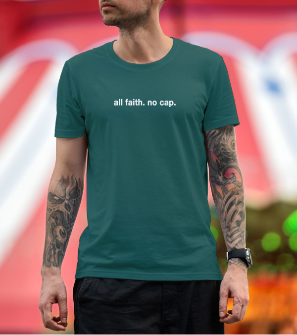 Premium T-Shirt: Frankie Luvu Panthers All Faith No Cap T-Shirt Frankie Luvu Panthers All Faith No Cap T-Shirt