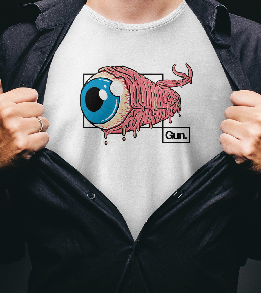 Guninteractive Shop Eye See You Creepy Eyeball Art By Gun T-Shirt