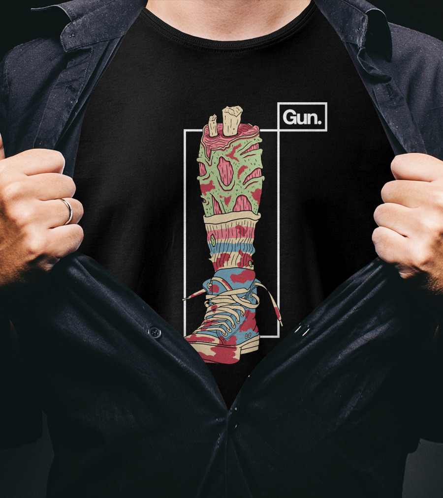 Guninteractive Shop Fresh Kicks Zombie Sneaker T-Shirt