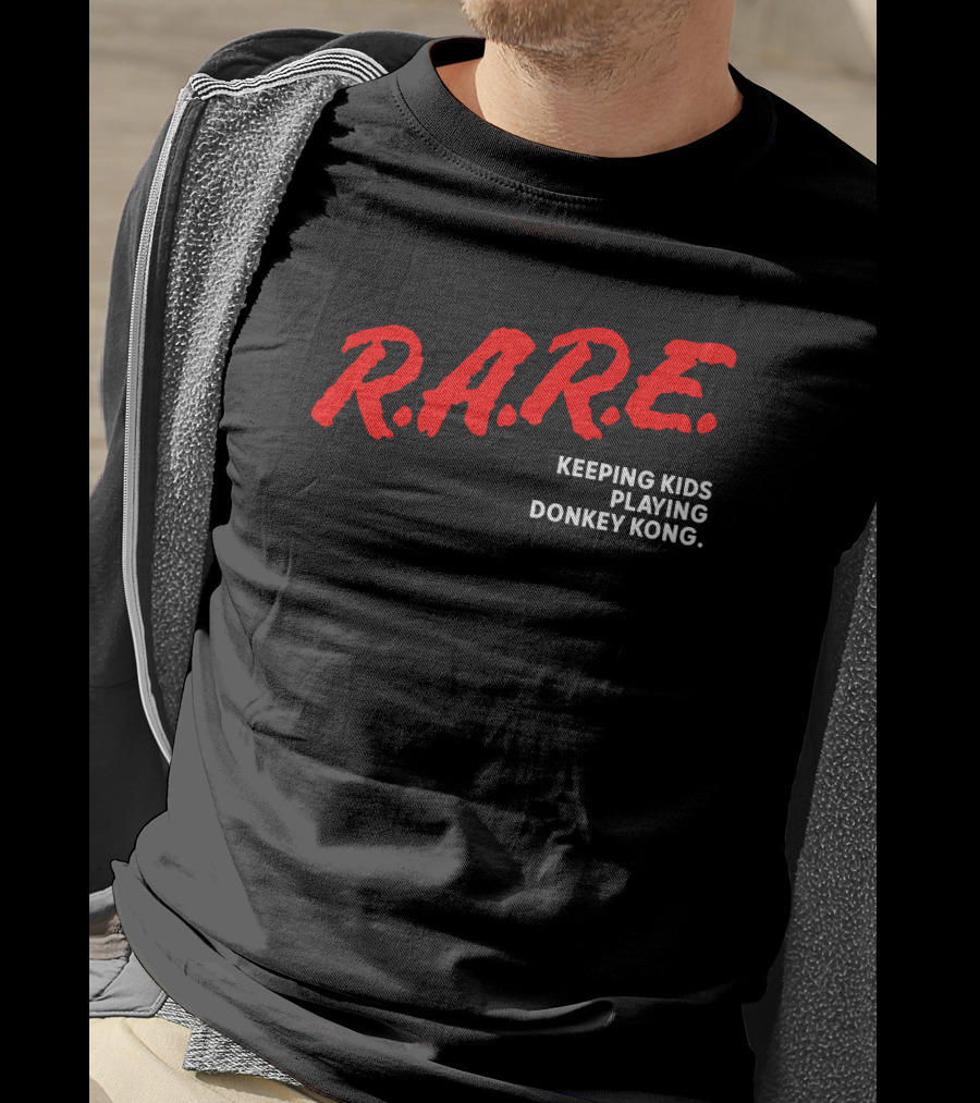 R.A.R.E. Keeping Kids Playing Donkey Kong T-Shirt