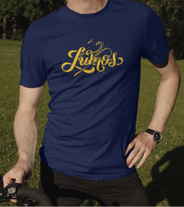 Lumos Foil Design By Jk Rowling Representing Wizardry Magic T-Shirt