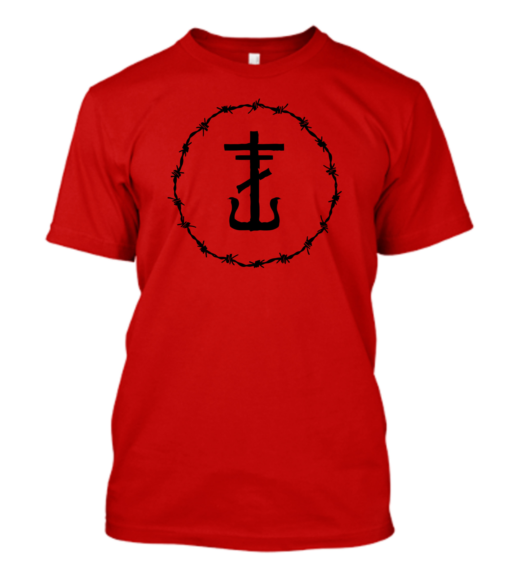 Kings Road Merch Barbed Wire Anchor Symbol In Circle T-Shirt