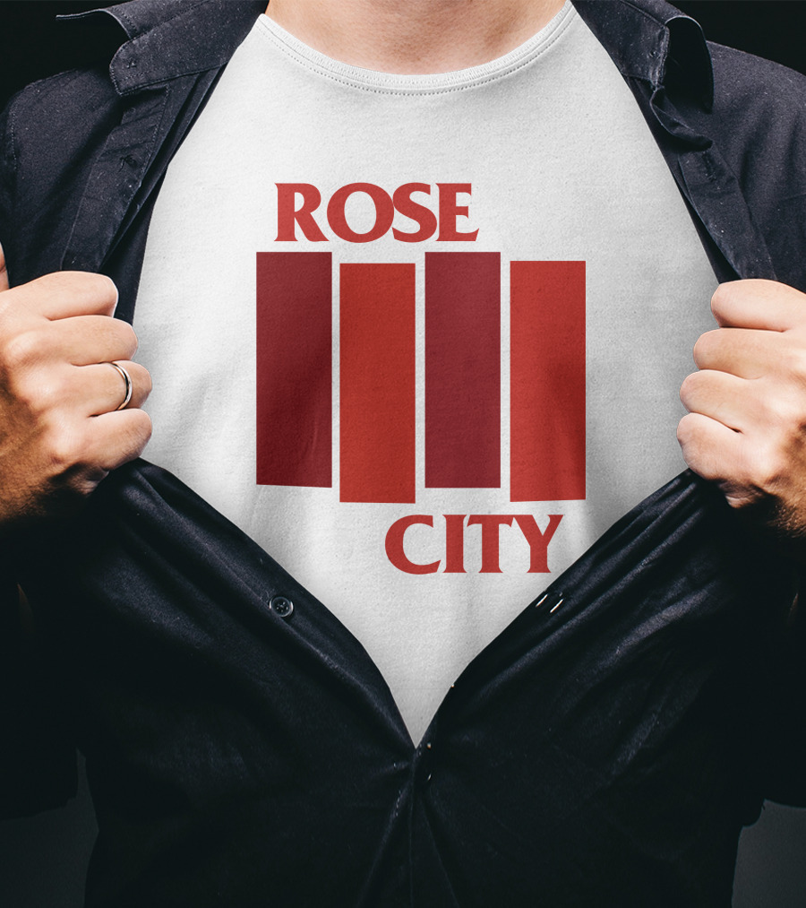 Rivetgear Shop Rose City Flag Rivet Gear Red Bar T-Shirt