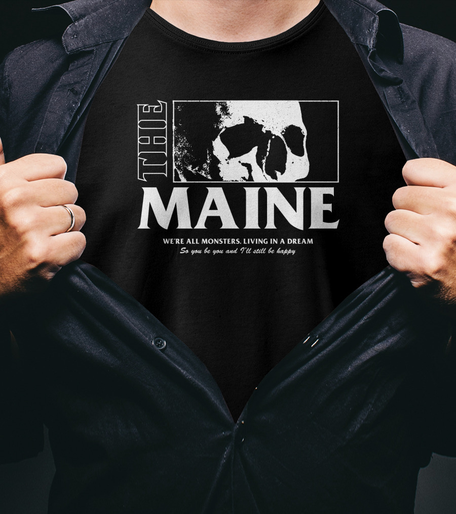The Maine 8123 Forever Halloween We're All Monsters Living In A Dream T-Shirt