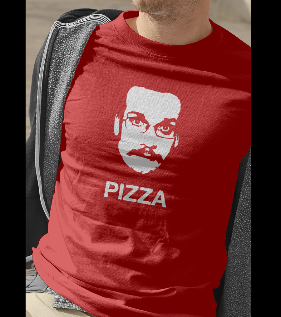 Drawfee Merch Pizza John DFTBA Face Silhouette Red T-Shirt