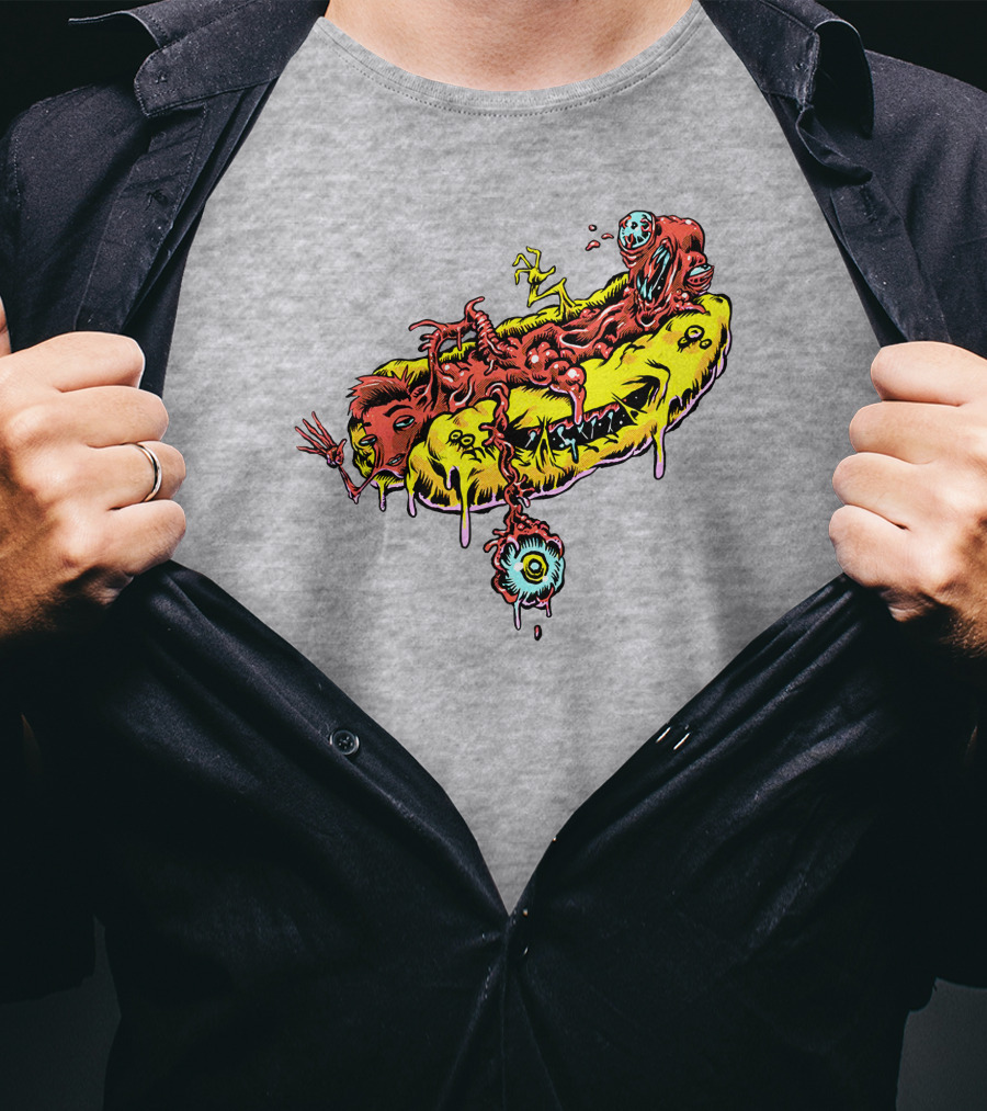 Drew Gooden Merch Hot Dog Surreal Monster Melt Dripping Eyeball T-Shirt