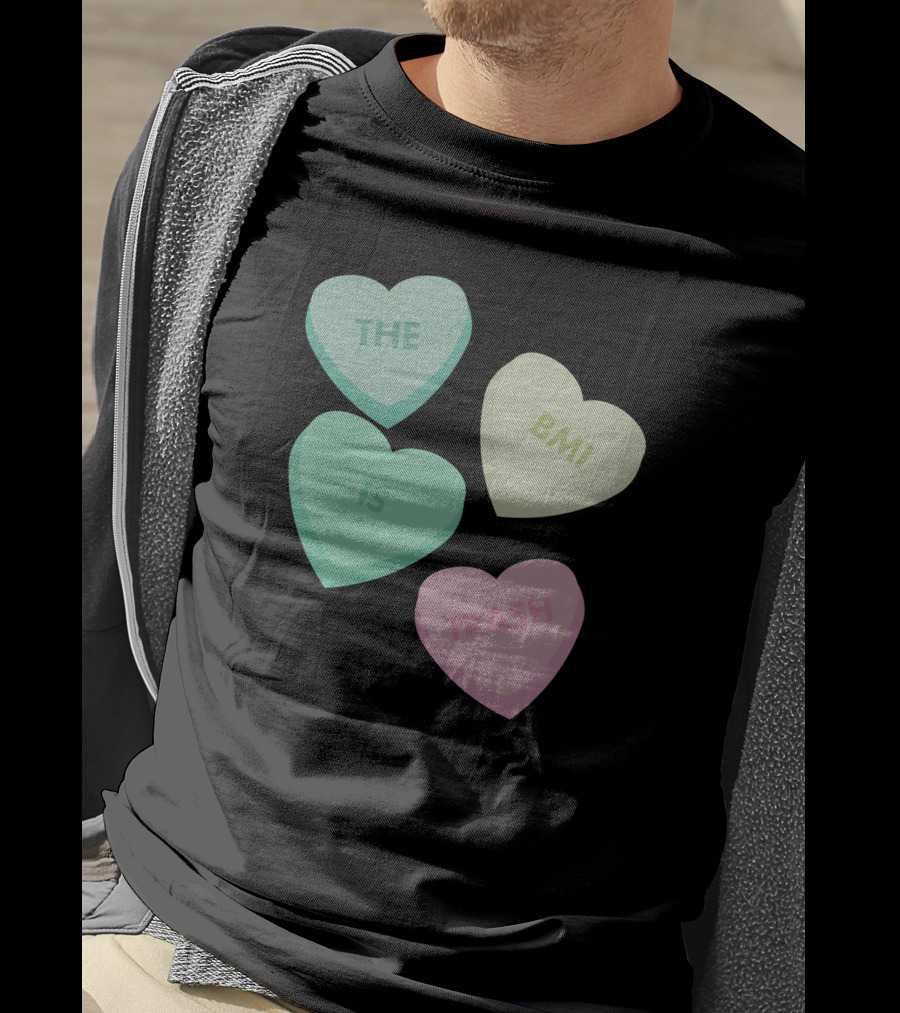 The Bmi Is Trash Pastel Heart Shapes T-Shirt
