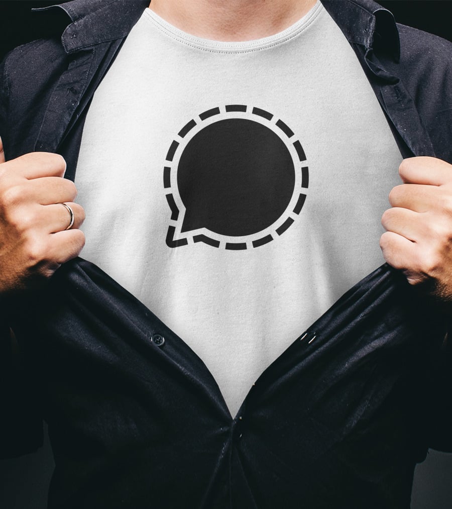 Signal Messenger Logo Bubble Chat T-Shirt