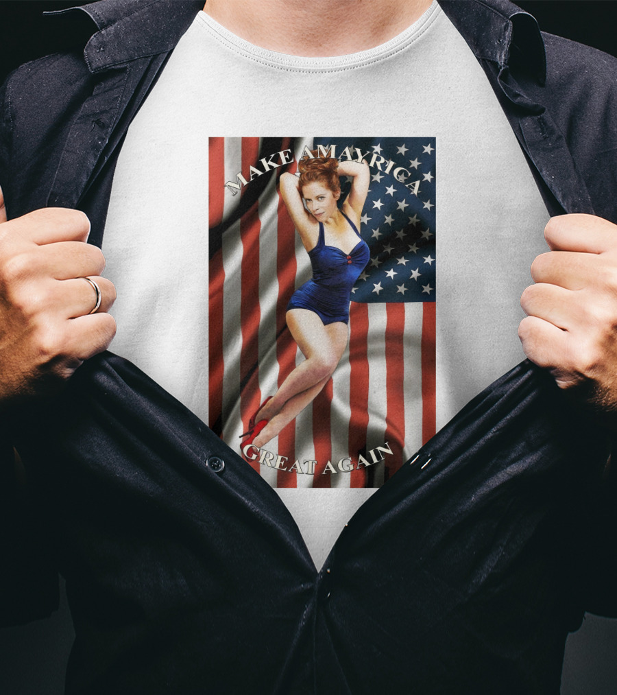 Make America Great Again US Flag Pin-Up Model T-Shirt