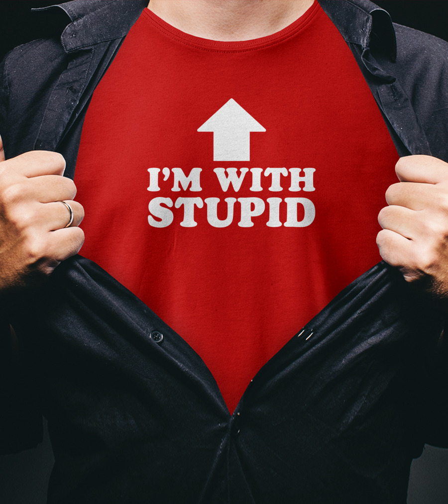 Vlog Creations Merch I'm With Stupid Arrow T-Shirt