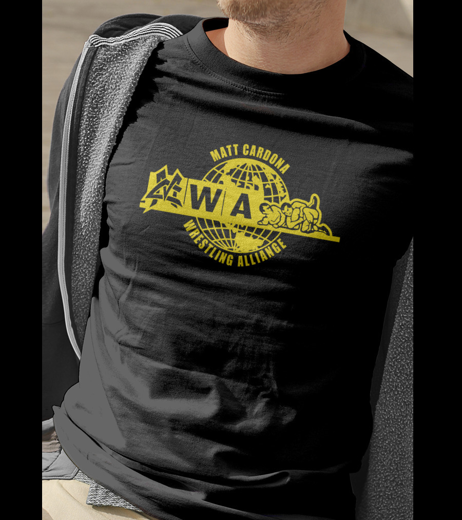 Matt Cardona Wrestling Alliance MCWA 9066 Logo Yellow T-Shirt