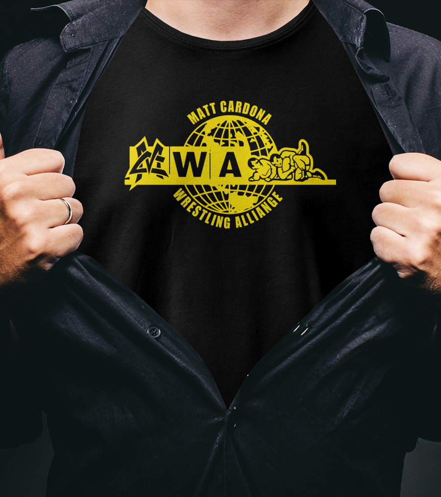 Matt Cardona Wrestling Alliance MCWA 9066 Logo Yellow T-Shirt