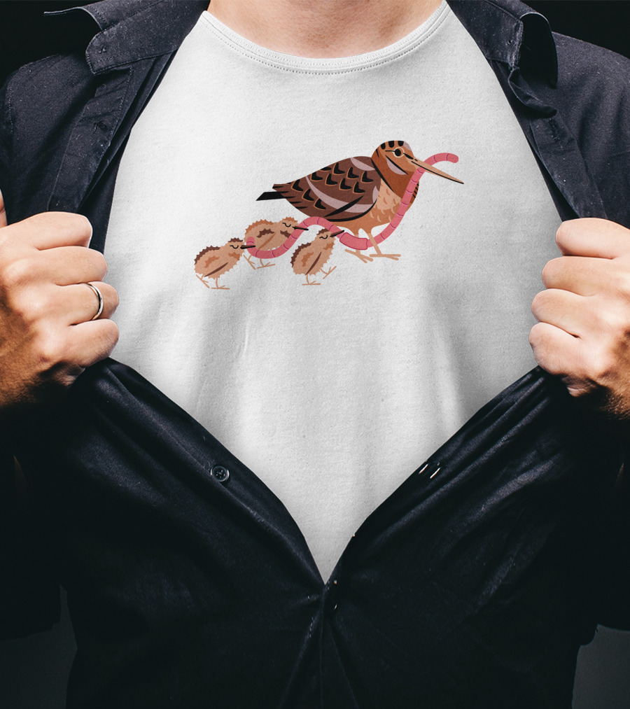 Everpress Shop Everybody Grab Hold Bird And Chicks With Worms T-Shirt