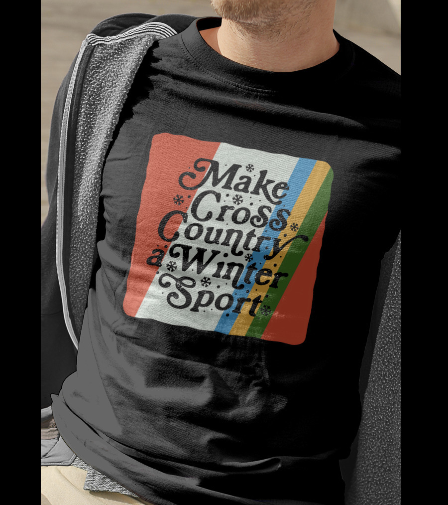 Kyle Merber Make Cross Country A Winter Sport Diadora Colorful Stripe T-Shirt