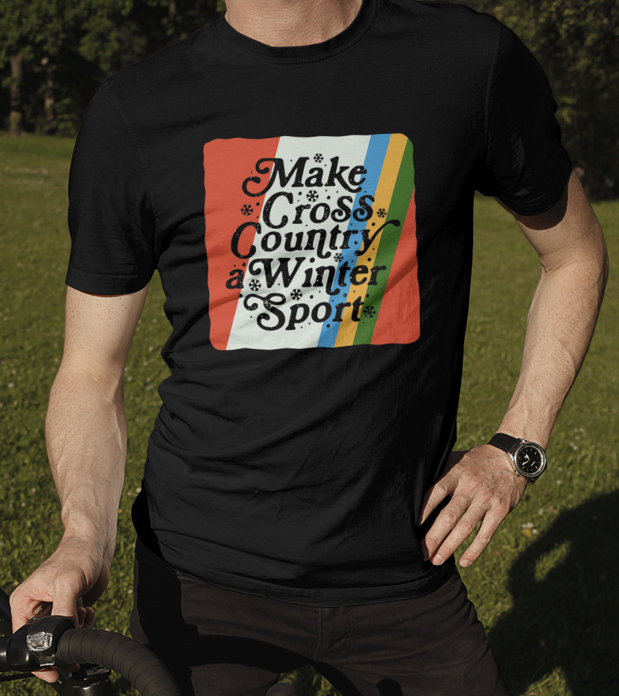 Kyle Merber Make Cross Country A Winter Sport Diadora Colorful Stripe T-Shirt