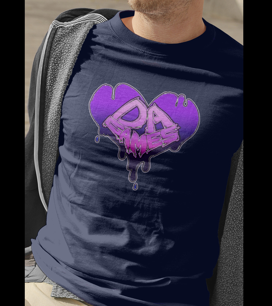 DAValentine Heart Drip Design DA Games Will Ryans Store T-Shirt