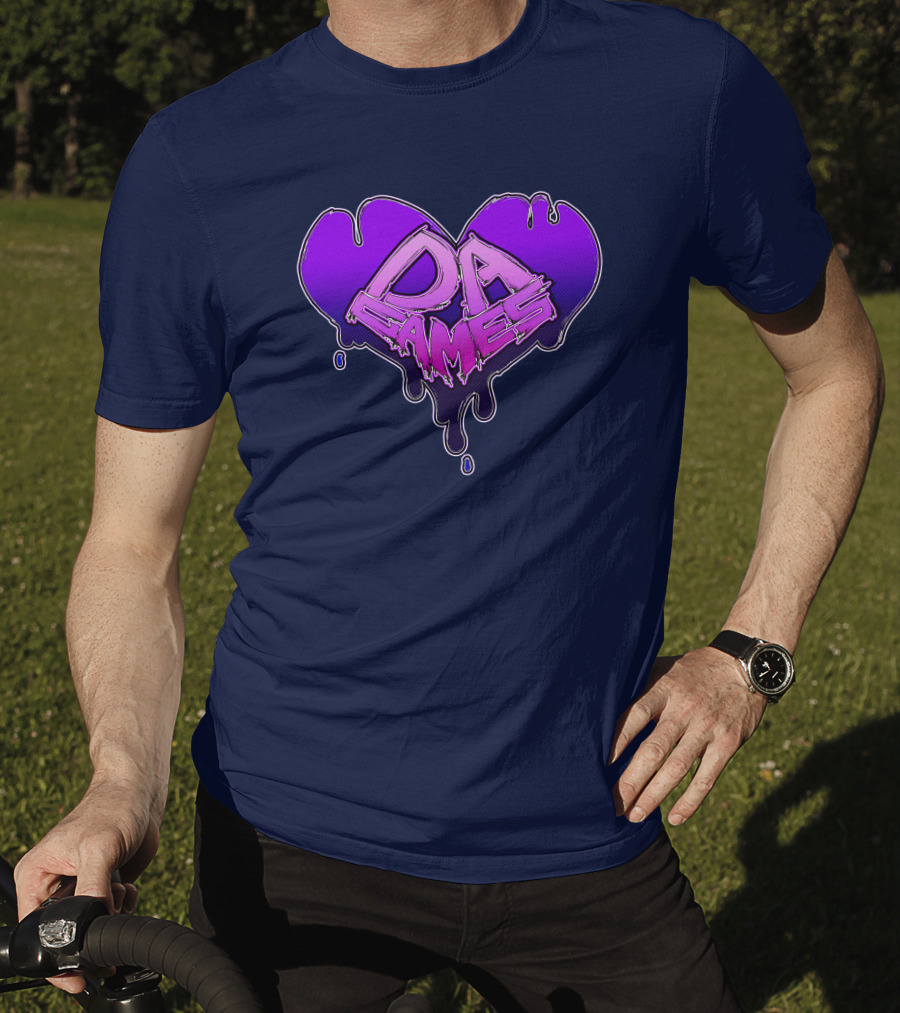 DAValentine Heart Drip Design DA Games Will Ryans Store T-Shirt