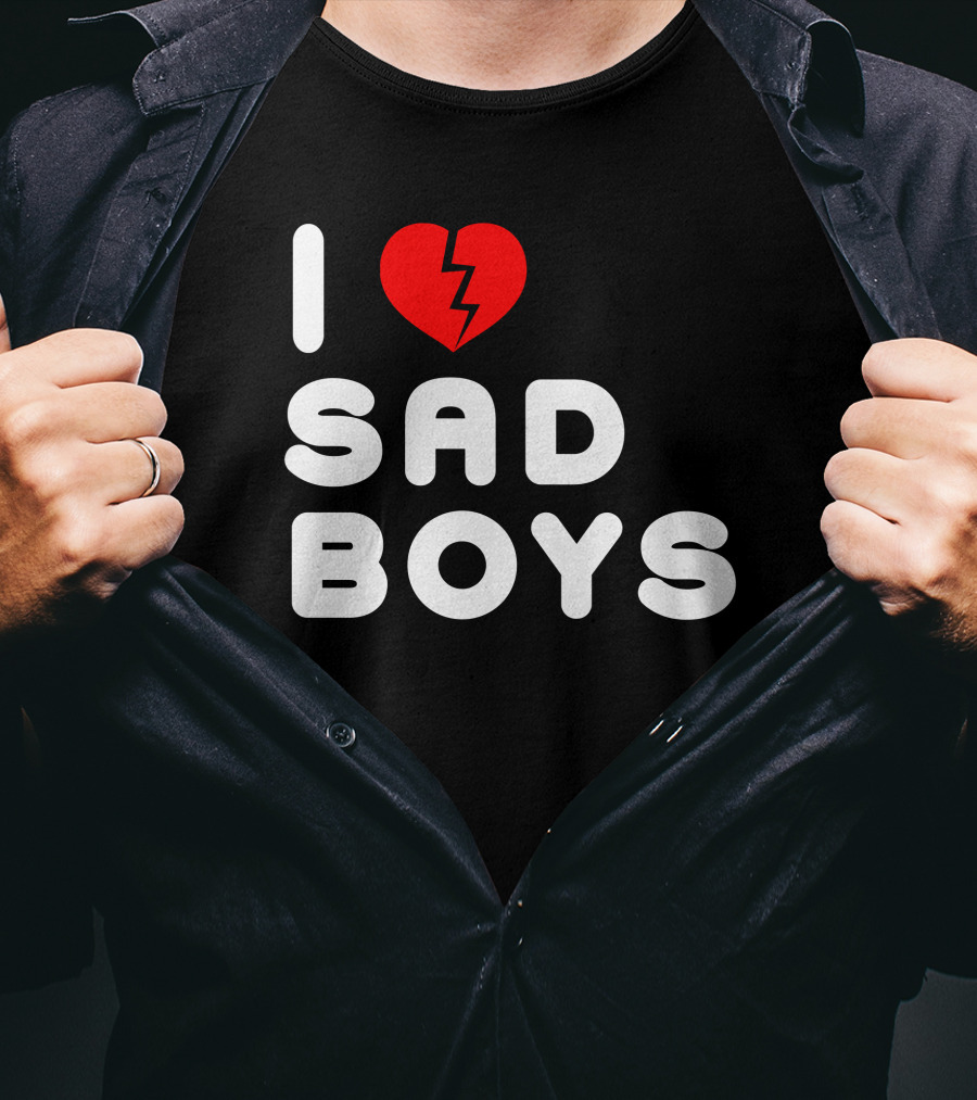 I Heart Sad Boys Broken Heart T-Shirt