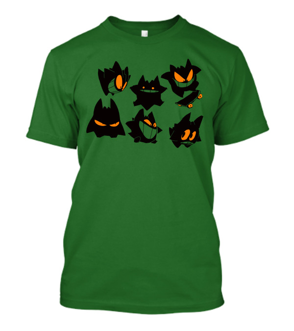 More Gengars 3Buddy And SNC Ghostly Faces Duo Skateboarding Collection T-Shirt