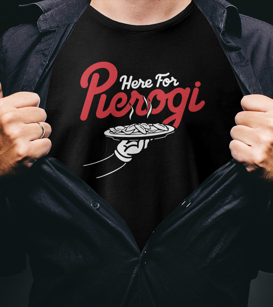 Here For The Pierogi Cleveland Clothing Co Store Plate Food T-Shirt