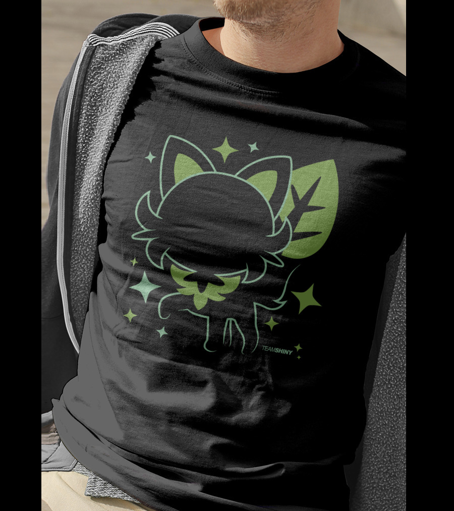 Merch Land Grass Cat Sprigatito Team Shiny Adrive Tk Leaf Stars T-Shirt