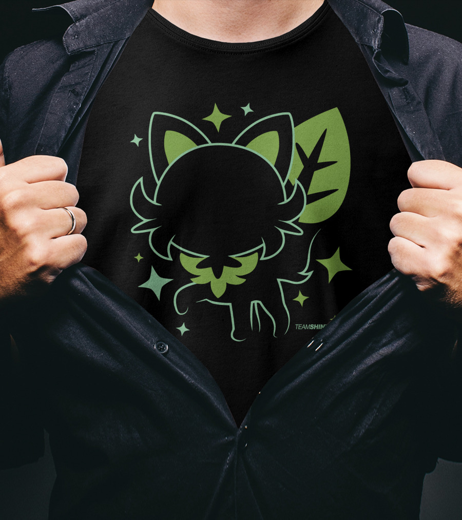 Merch Land Grass Cat Sprigatito Team Shiny Adrive Tk Leaf Stars T-Shirt