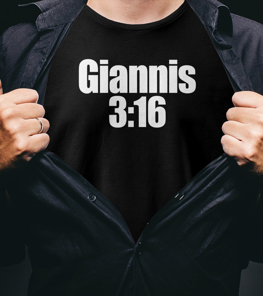 Giannis Antetokounmpo Giannis 3 16 Steve Austin BSR T-Shirt