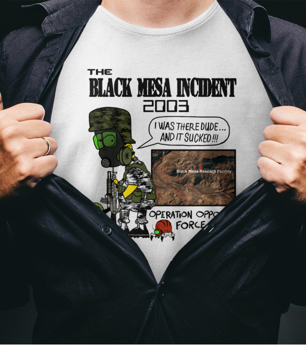 The Black Mesa Incident 2003 Operation Opposing Force Bootleg Bart Style Maurs T-Shirt