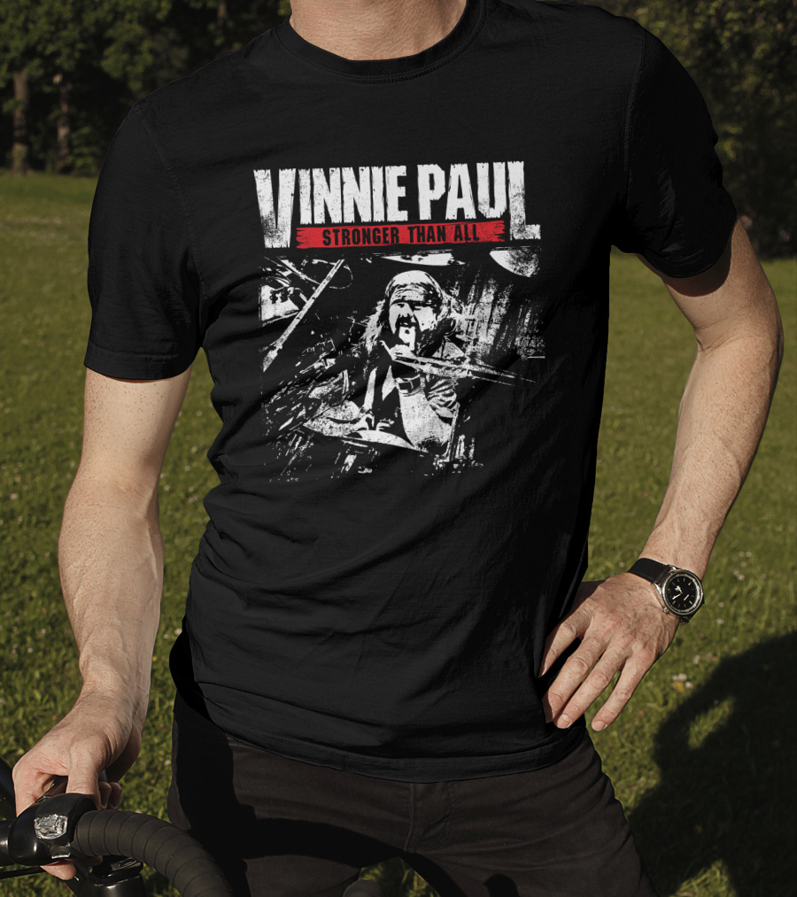Vinnie Paul Stronger Than All Vintage Drumming T-Shirt