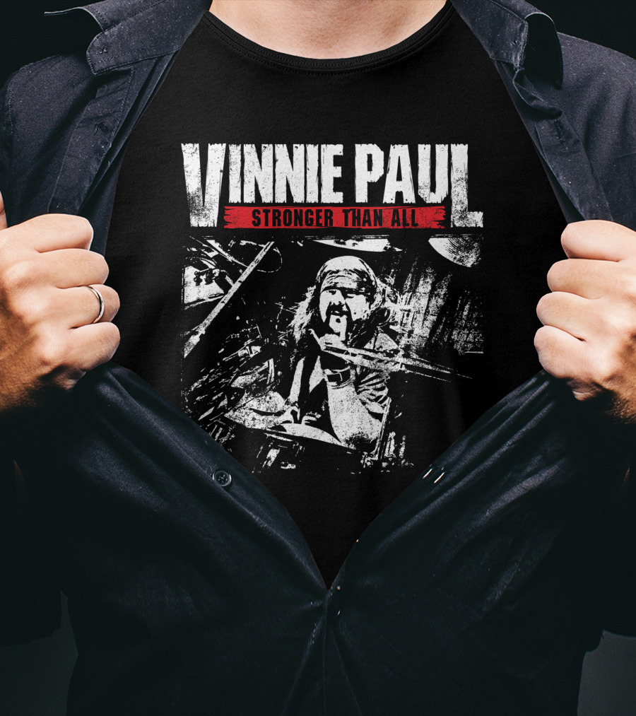 Vinnie Paul Stronger Than All Vintage Drumming T-Shirt