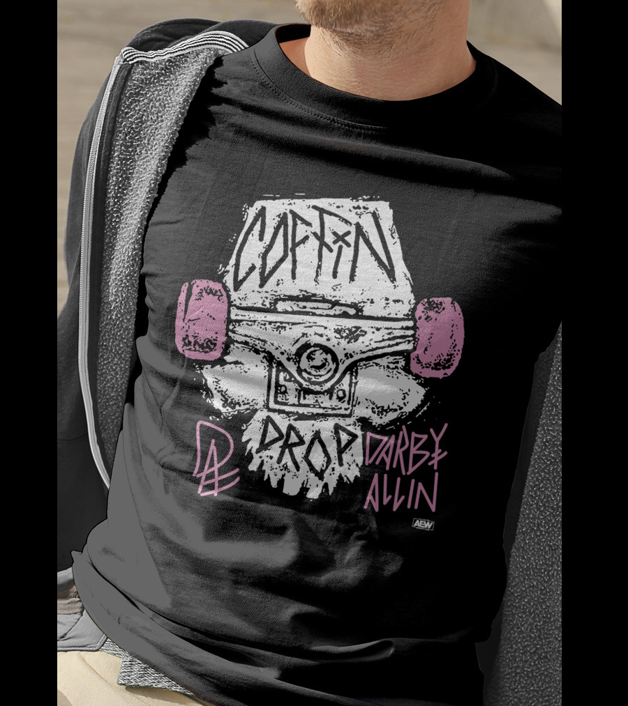 AEW Shop All Elite Wrestling Darby Allin Coffin Drop Snapped T-Shirt