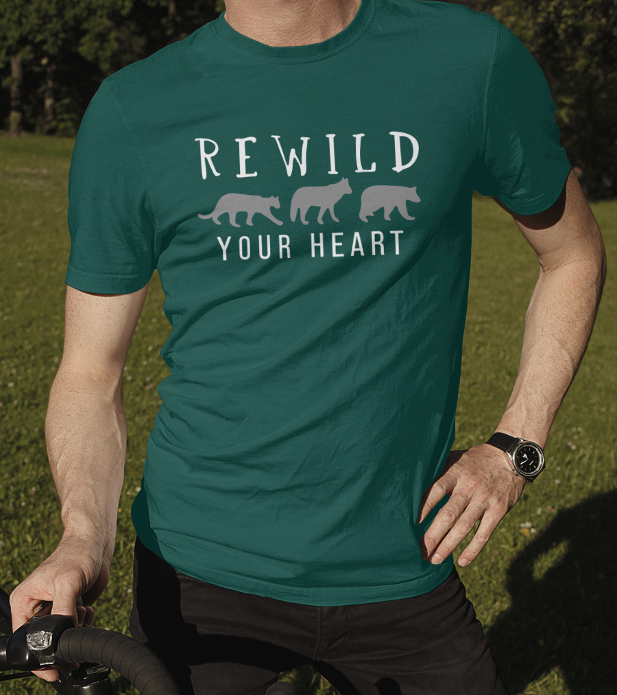 Wolf Conservation Center Store Nywolf Shop Rewild Your Heart Katie Hinde Wolves T-Shirt