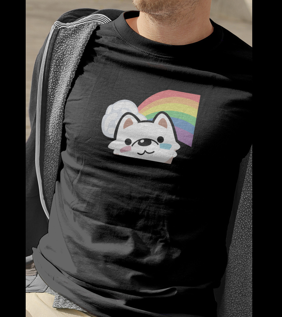 Streame Lements Merch DarkViperAU Pride Rainbow Dog T-Shirt