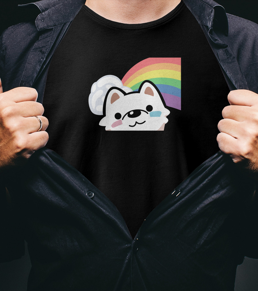 Streame Lements Merch DarkViperAU Pride Rainbow Dog T-Shirt